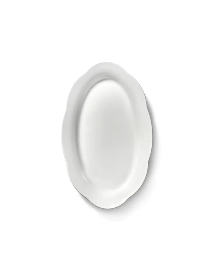 Silhouette Teller tief oval 24.5x15x3.2cm weiss Porzellan