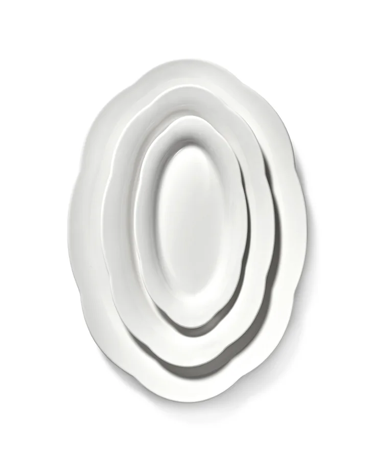Silhouette Teller tief oval 24.5x15x3.2cm weiss Porzellan