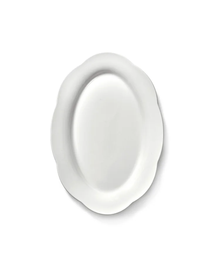 Silhouette Teller tief oval 30x21x3.2cm weiss Porzellan