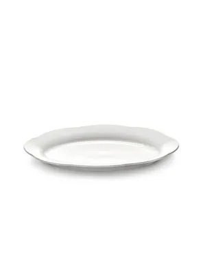 Silhouette Teller tief oval 30x21x3.2cm weiss Porzellan