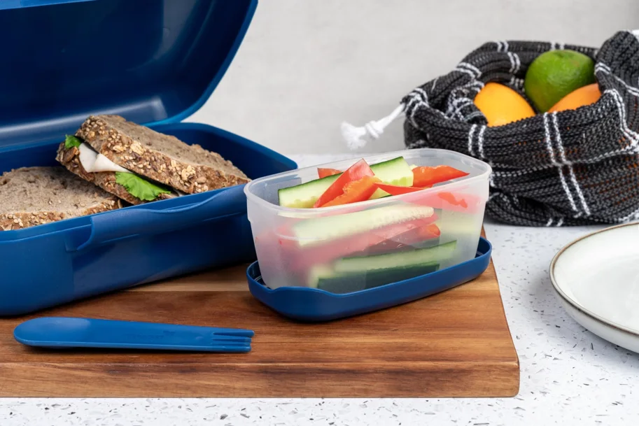 Amuse Basic Brunch Salat Box Göffel 210X156X71mm Dunkelblau