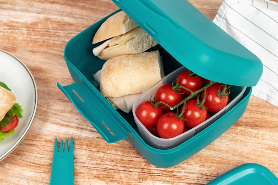 Amuse Basic Brunch Salat Box Göffel 210X156X71mm Dunkelgrün