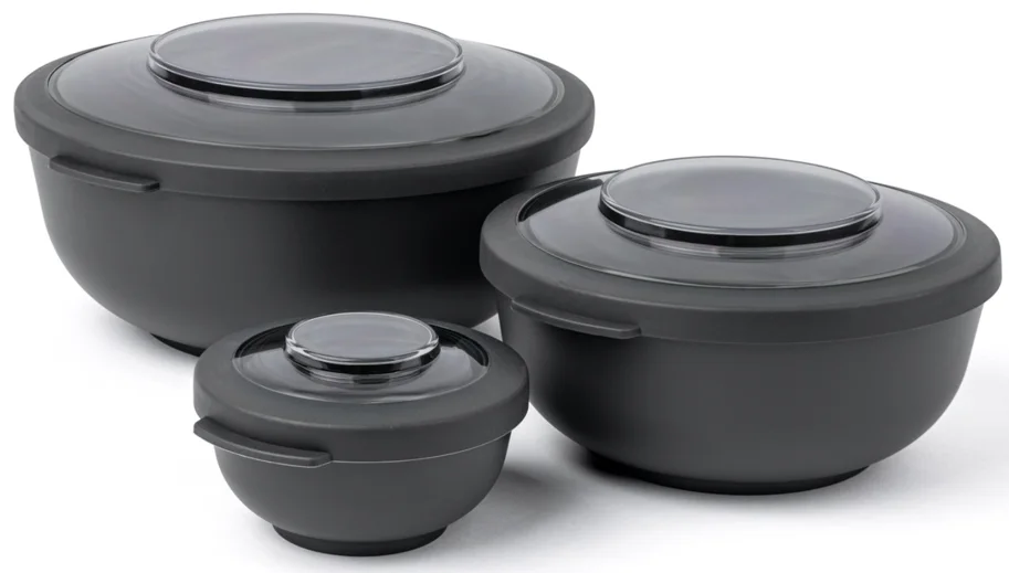 3er Set Tylla Bowl  200ml+1000ml+2000ml PP charcoal