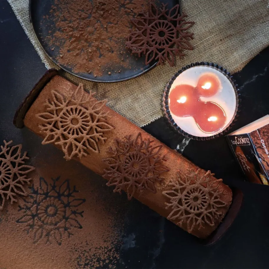 Backform für Kuchentopper Weihnachten Schneeflocken