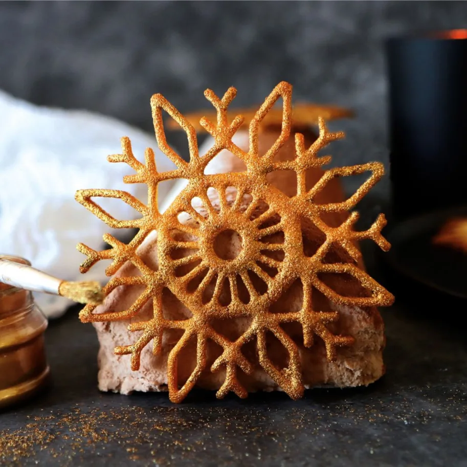 Backform für Kuchentopper Weihnachten Schneeflocken
