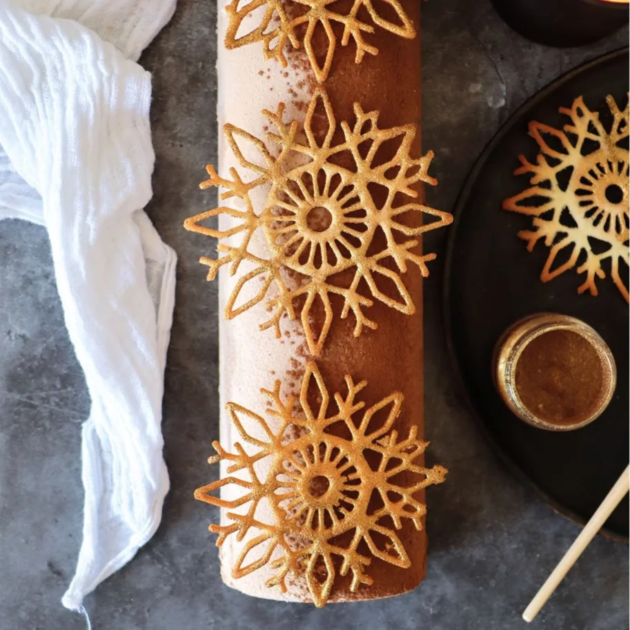 Backform für Kuchentopper Weihnachten Schneeflocken