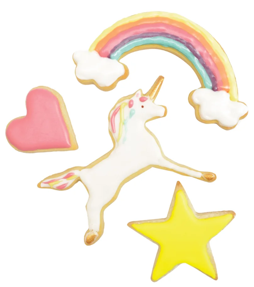 4-tlg. Set Ausstecher Einhorn