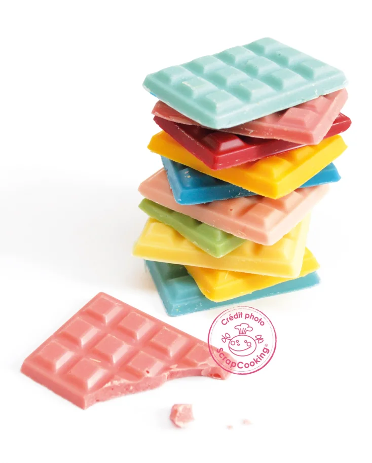 3-tlg. Set Farbpulver Chocolat rotgelbblau 3x5g