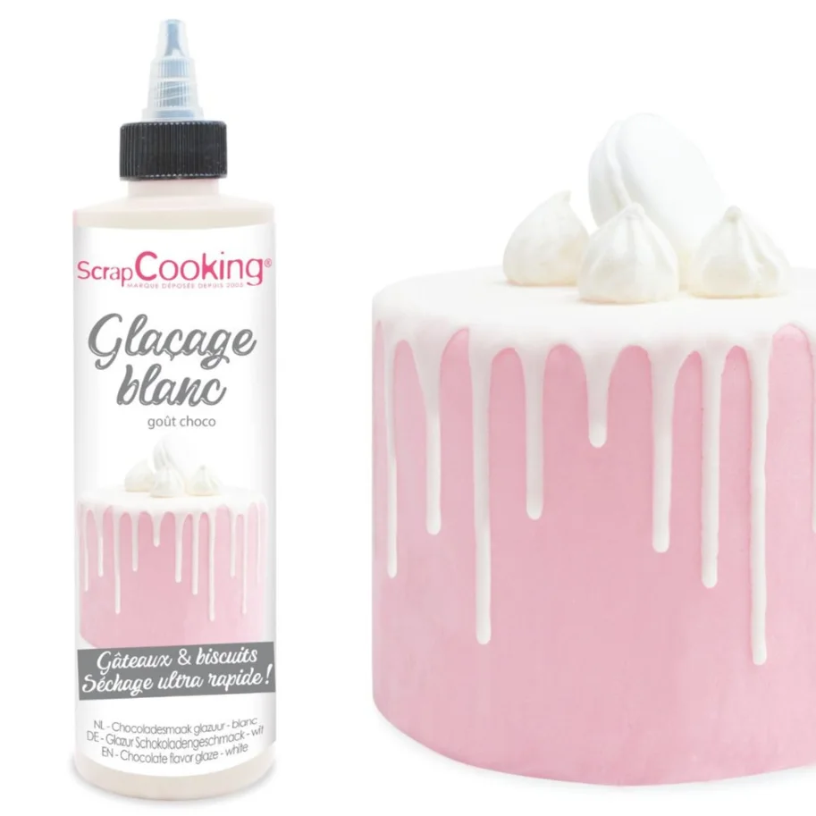 Schokoladengeschmacksglasur Drip Cake, weiss 130g