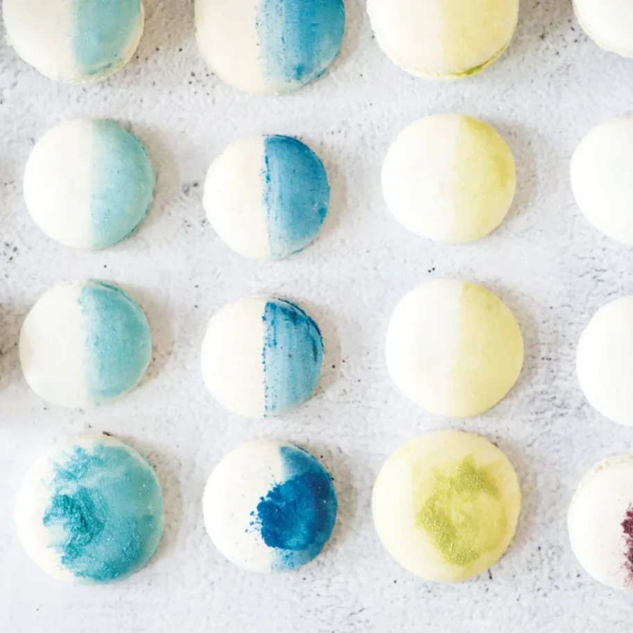 Farbpulver kaltes Oberflächendekor irisierend blau