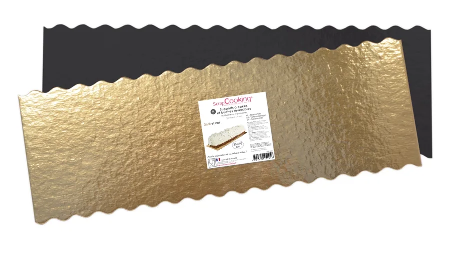 5er Set Untersetzer für Cake gold/schwarz 30x10cm
