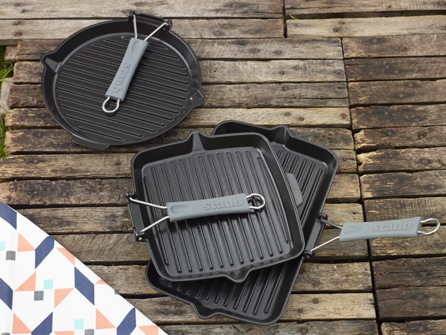Grillpfanne schwarz quadratisch, 24x24cm