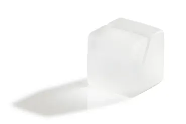 Ice Tischkartenhalterung 4x4x4cm weiss Nacryl