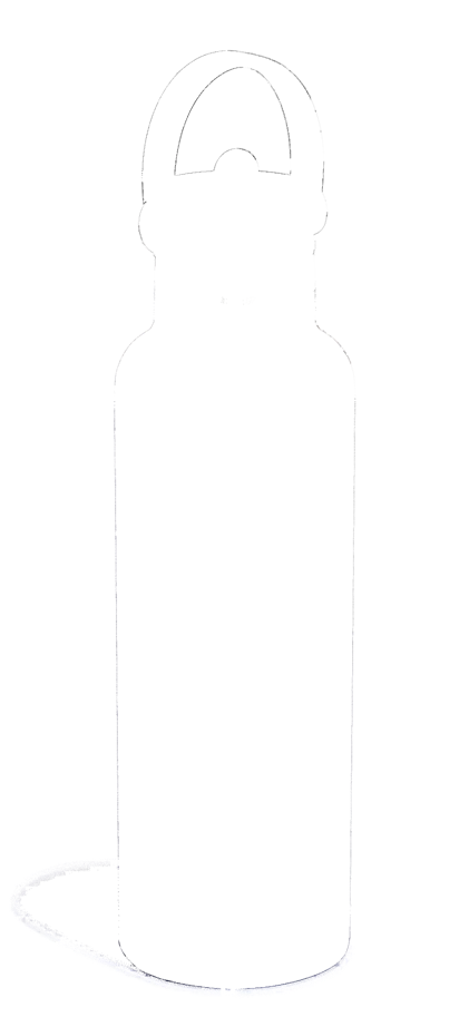 Trinkflasche Standard Flex Deckel m. Strohhalm 620ml schwarz