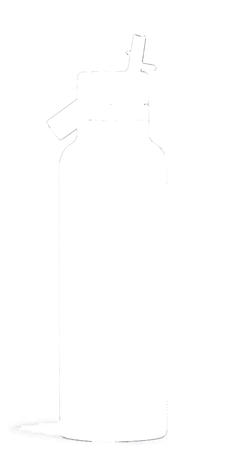 Trinkflasche Standard Flex Deckel m. Strohhalm 620ml schwarz