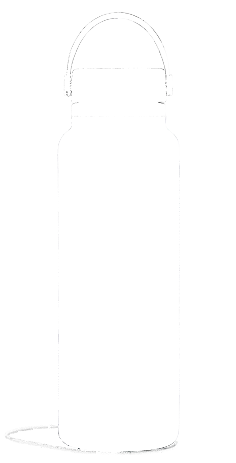 Trinkflasche Wide Flex Deckel 1183ml weiss