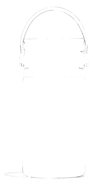 Trinkflasche Wide Flex Sip Deckel 350ml schwarz
