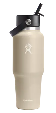 Trinkflasche Travel Wide Flex Deckel Strohhalm 945ml oat