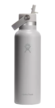 Trinkflasche Standard Flex Deckel m. Strohhalm 620ml birch