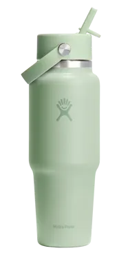 Trinkflasche Travel Wide Flex Deckel Strohhalm 945ml aloe