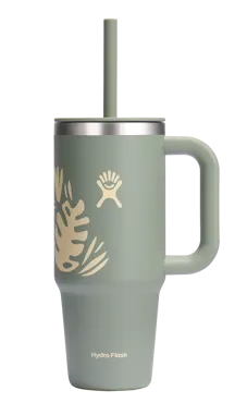 Reisebecher mit Trinkhalm 710ml botanical bliss agave