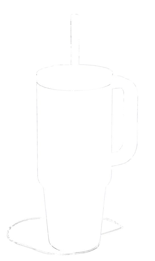 Reisebecher mit Trinkhalm 1180ml surf