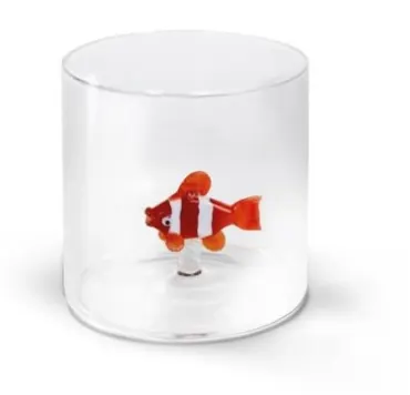 Glas aus Borosilikat 250ml Clownfisch