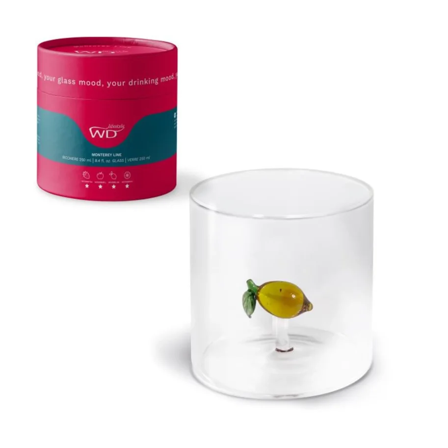 Glas aus Borosilikat 250ml Limone