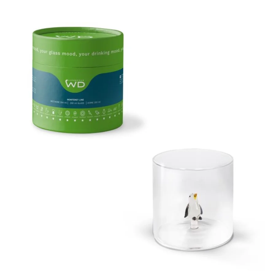 Glas aus Borosilikat 250ml Pinguin