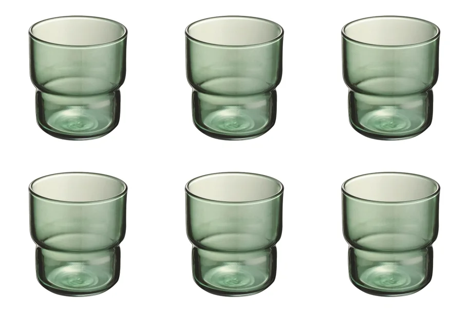 6er Set Log Brush OF Becher Dark Green 0.22lt D7.3cm H7.9cm