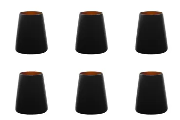 6er Set Elements Power Becher 380ml schwarz/bronze