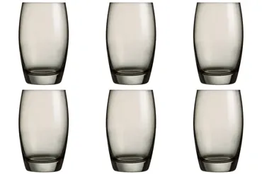 6er Set Salto Color Studio grau Wasserglas 0.35lt H12.1cm