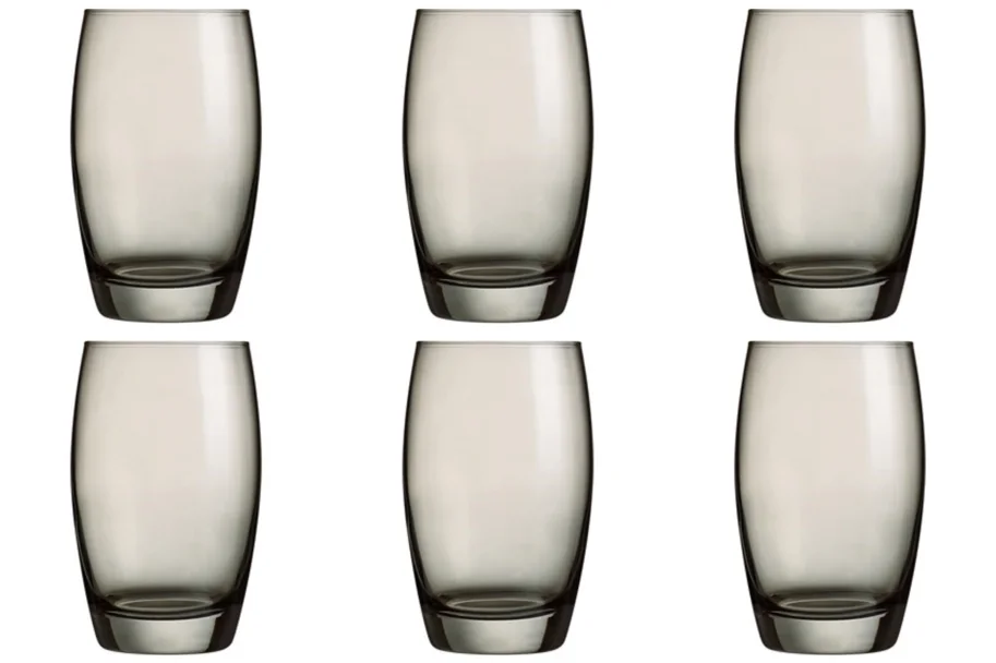 6er Set Salto Color Studio grau Wasserglas 0.35lt H12.1cm