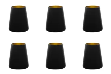 6er Set Elements Power Becher 380ml schwarz/gold