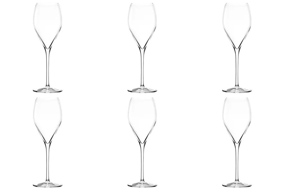 6er Set Sparkling&Water Champagnerglas /-/ 1dl geeicht