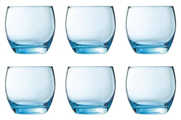 6er Set Salto eisblau Becher 0.32lt D8.9cm H8.3cm
