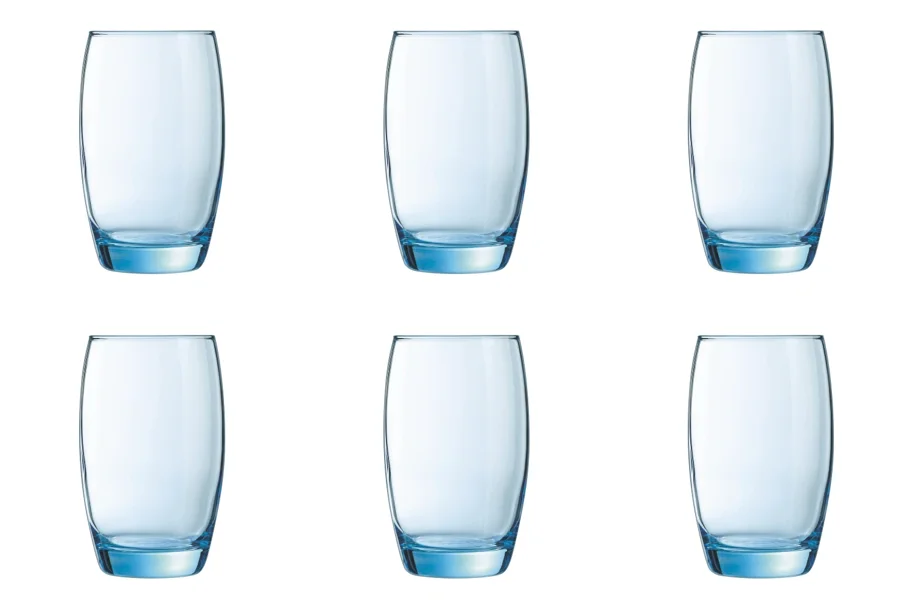 6er Set Salto eisblau Wasserglas 0.35lt D7.6cm H12.1cm