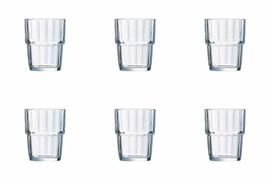 6er Set Norvege Trinkglas stapelbar 0.25lt