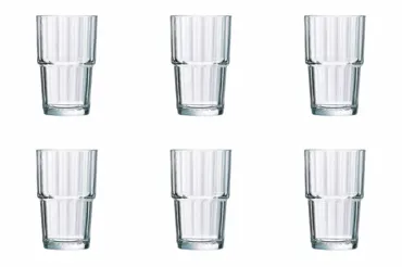 6er Set Norvege Trinkglas stapelbar 0.27lt