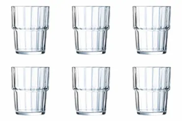 6er Set Norvege Trinkglas stapelbar 0.2lt