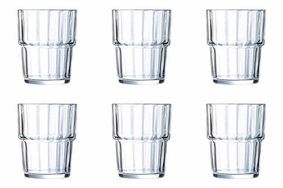 6er Set Norvege Trinkglas stapelbar 0.2lt
