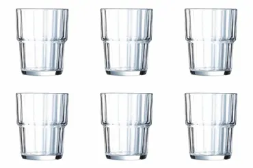 6er Set Norvege Trinkglas stapelbar 0.16lt