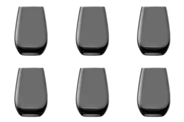 6er Set Elements Longdrink Becher 465ml Rauchgrau