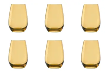 6er Set Elements Longdrink Becher 465ml Bernstein