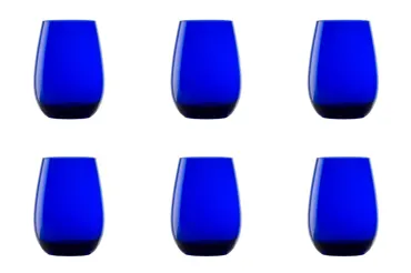 6er Set Elements Longdrink Becher 465ml Kobaltblau