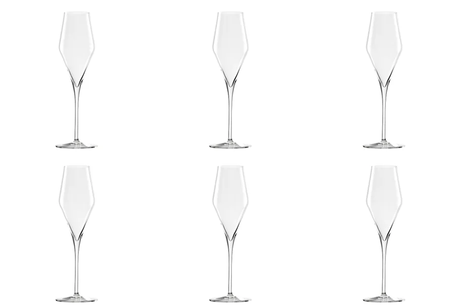 6er Set Quatrophil Champagnerkelch 292ml 1dl geeicht