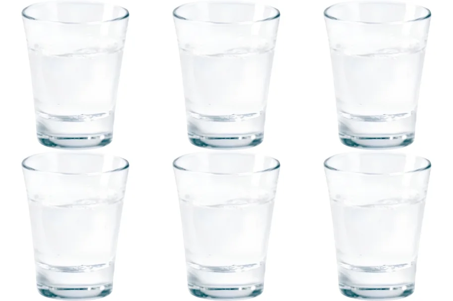 6er Set Caffeino Wasserglas 9cl 7cm