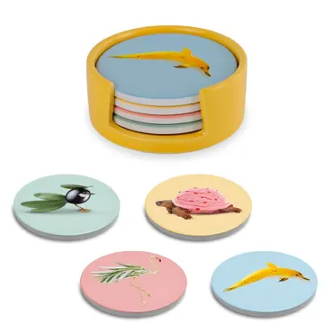 4er Set Untersetzter assortiert