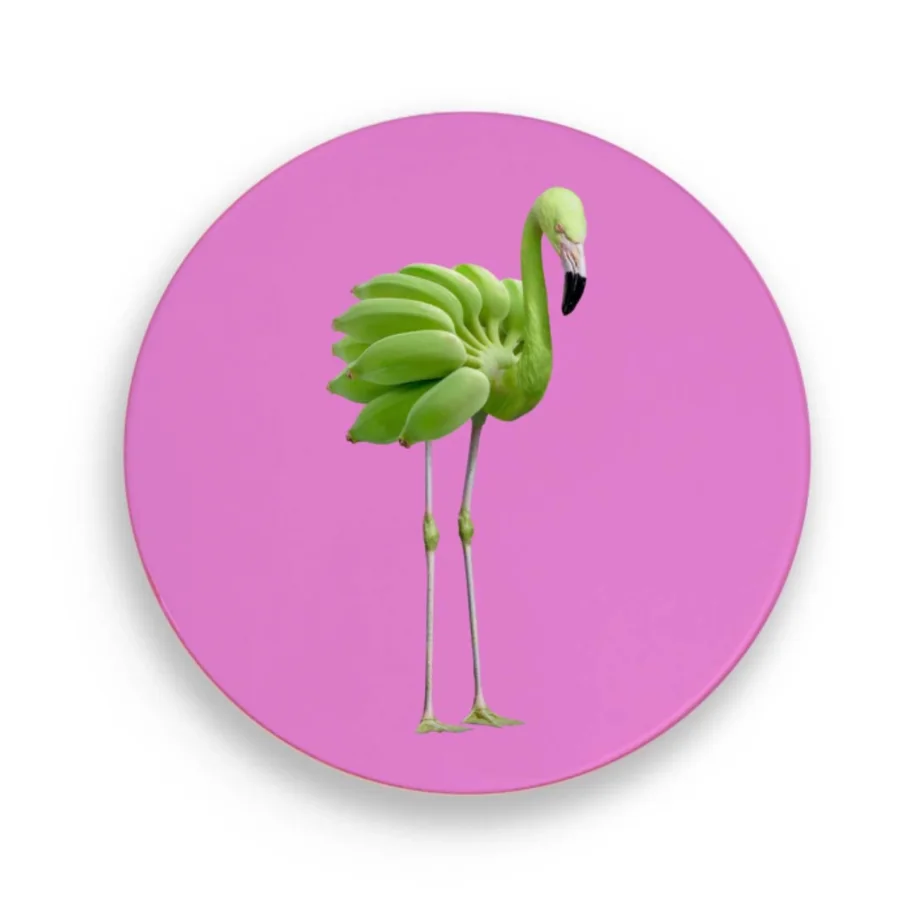Untersetzer Flamingo D18cm Keramik