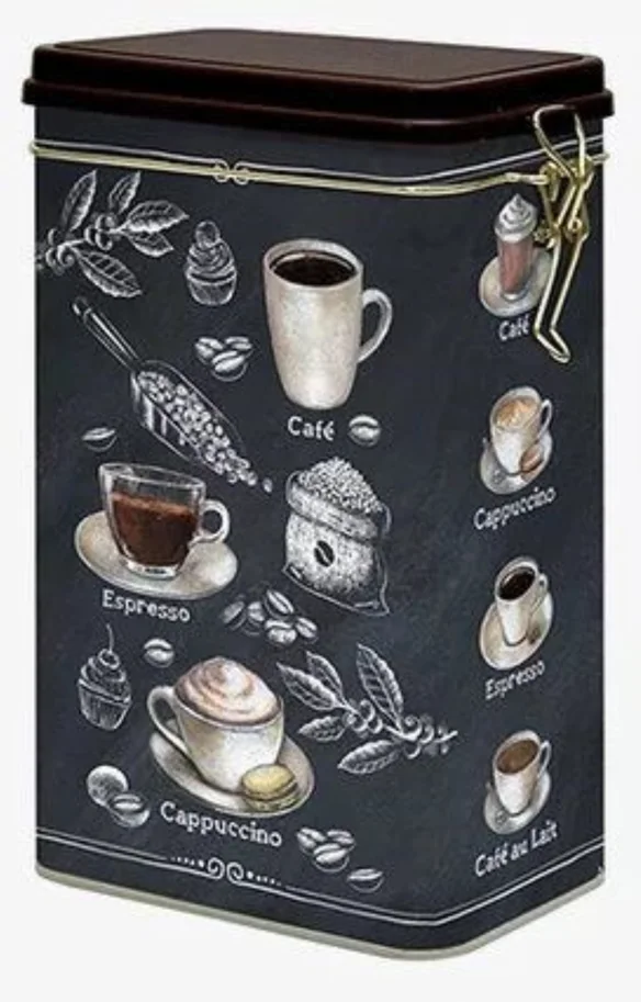 Barista Kaffeedose 13x8x21cm Blech